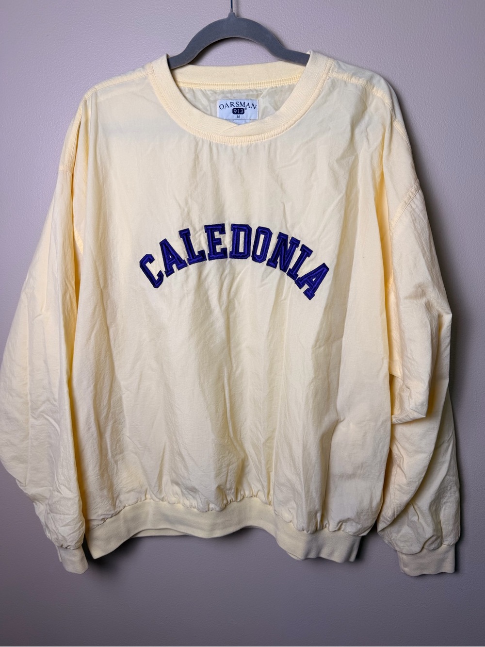 Vintage 90s Oarsman 913 Caledonia Nylon Pullover Crewneck Windbreaker Size M